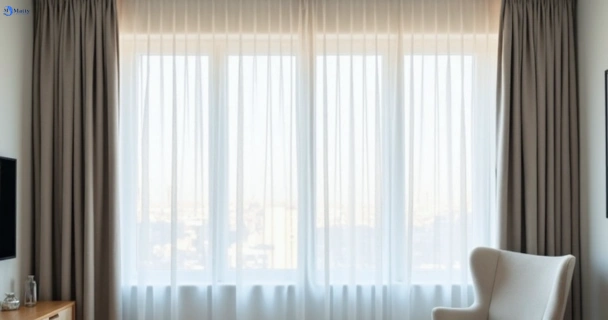 Freshly steam cleaned curtains in korobeit-vic QLD